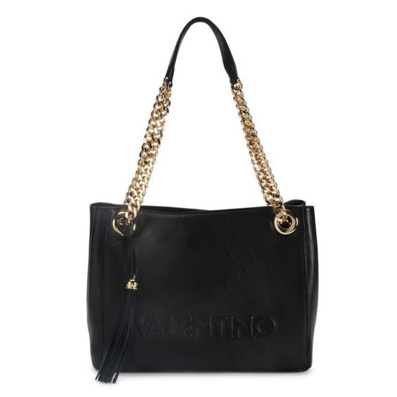 Valentino Handbags - VALENTINO BY MARIO VALENTINO Luisa Sauvage Leather Shoulder Bag Black Rtl $1095
